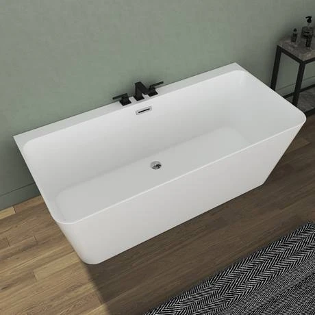 Mileto Square Back to Wall Modern Bath (1700 x 800mm) 6 Mileto Square Back to Wall Modern Bath (1700 x 800mm) - Image 4