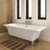 Milan 1690 Modern Square Roll Top Bath + Chrome Leg Set -Bathroom Baths Shop Milan 1690 Freestanding Bath p