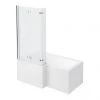 Milan Shower Bath - 1500mm L Shaped with Double Hinged Screen + Panel -Bathroom Baths Shop Milan Shower Bath 1500mm L Shaped with Double Hinged Screen Panel p