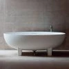 Clearwater - Lacrima Natural Stone Bath Hand Polished White - 1690 x 800mm - N12 -Bathroom Baths Shop N12 Lrg 670