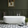 Clearwater Uno 1550 x 725mm ClearStone Gloss White Bath -Bathroom Baths Shop N27CS P