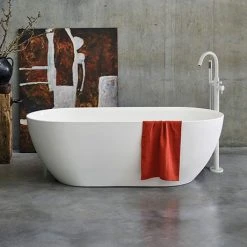Crosswater MPRO Grande Matt White Clearstone Freestanding Bath (1690 x 800mm)