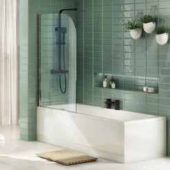Nuie Curved Top Straight Hinged Linton Shower Bath 10 Nuie Curved Top Straight Hinged Linton Shower Bath -Bathroom Baths Shop NSS3LINTON d5 460