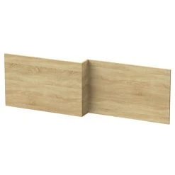 Hudson Reed Natural Oak 1700 Square Shower Bath Front Panel - OFF373