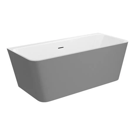 Orion Matt Grey Back To Wall Modern Square Bath (1700 x 740mm) 8 Orion Matt Grey Back To Wall Modern Square Bath (1700 x 740mm) - Image 6