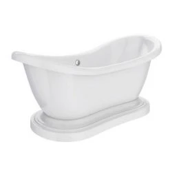 Oakland 1750 Double Ended Roll Top Slipper Bath with Skirt -Bathroom Baths Shop Oakland 1750 Double Ended Roll Top Slipper Bath with Skirt n detail1 460
