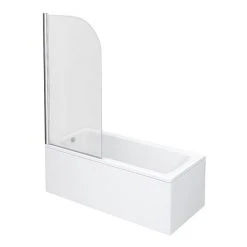 Nuie Curved Top Straight Hinged Linton Shower Bath