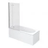 Nuie Square Hinged with Fixed Panel Screen Barmby Shower Bath 2 Nuie Square Hinged with Fixed Panel Screen Barmby Shower Bath -Bathroom Baths Shop Premier Square Hinged with Fixed Panel Screen Barmby Shower Bath n p