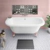 Admiral 1685 Back To Wall Roll Top Bath + Rose Gold Leg Set -Bathroom Baths Shop RGADMIRAL1685B n p
