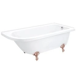 Appleby 1700 Roll Top Shower Bath + Rose Gold Leg Set