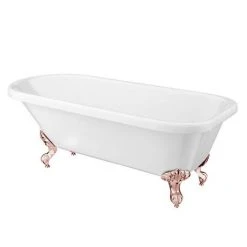 Bromley 1780 Single Ended Roll Top Bath + Rose Gold Leg Set -Bathroom Baths Shop RGBROM1780B detail3 460