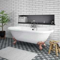 Duke 1795 Traditional Roll Top Bath + Rose Gold Leg Set