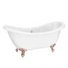 Earl 1750 Double Ended Roll Top Slipper Bath + Rose Gold Leg Set -Bathroom Baths Shop RGEARL1750B p