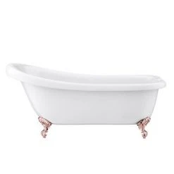 Oxford 1710 Roll Top Slipper Bath + Rose Gold Leg Set -Bathroom Baths Shop RMOX1710B d2 460