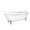 Oxford 1710 Roll Top Slipper Bath + Rose Gold Leg Set -Bathroom Baths Shop RMOX1710B p