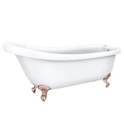 Oxford 1710 Roll Top Slipper Bath + Rose Gold Leg Set