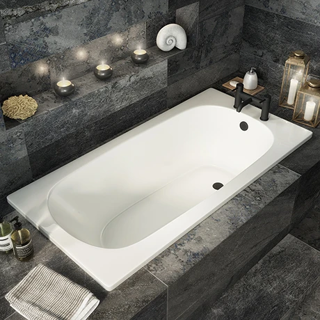 Aurora 1400 x 700mm 2TH Steel Enamel Bath 3 Aurora 1400 x 700mm 2TH Steel Enamel Bath
