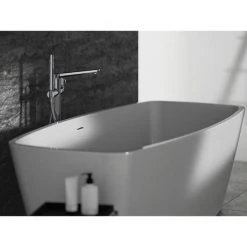 Ideal Standard Adapto 1550 x 800mm Freestanding Double Ended Bath with Clicker Waste - T465801 -Bathroom Baths Shop T465701 D3 460