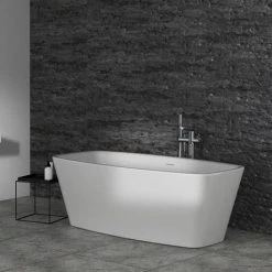 Ideal Standard Adapto 1550 x 800mm Freestanding Double Ended Bath with Clicker Waste - T465801 -Bathroom Baths Shop T465801 D2 460