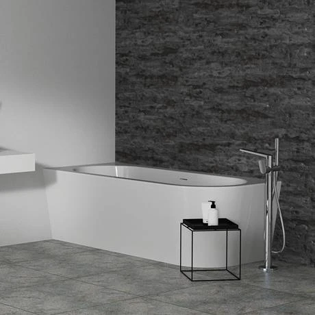 Ideal Standard Adapto 1800 x 800mm D-Shape Freestanding Bath with Clicker Waste - T466001 4 Ideal Standard Adapto 1800 x 800mm D-Shape Freestanding Bath with Clicker Waste - T466001 - Image 2