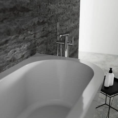 Ideal Standard Adapto 1800 x 800mm D-Shape Freestanding Bath with Clicker Waste - T466001 5 Ideal Standard Adapto 1800 x 800mm D-Shape Freestanding Bath with Clicker Waste - T466001 - Image 3