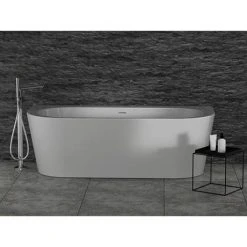 Ideal Standard Adapto 1800 x 800mm D-Shape Freestanding Bath with Clicker Waste - T466001 11 Ideal Standard Adapto 1800 x 800mm D-Shape Freestanding Bath with Clicker Waste - T466001 -Bathroom Baths Shop T466001 D4 460