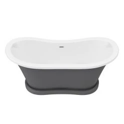 Trafalgar Grey 1685 x 745 Double Ended Slipper Roll Top Bath 12 Trafalgar Grey 1685 x 745 Double Ended Slipper Roll Top Bath -Bathroom Baths Shop TGRY1685 n d4 460