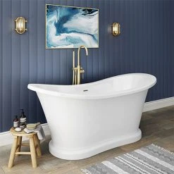Trafalgar 1685 x 745 Double Ended Slipper Roll Top Bath