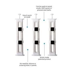 Unipanel Bath Panel Fixing Kit - 3 Piece -Bathroom Baths Shop UNIPANEL3PART n d3 460