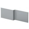 Venice Abstract / Urban Satin Grey L-Shaped Front Bath Panel - 1700mm -Bathroom Baths Shop VGLFP17 p