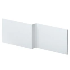 Venice Abstract / Urban Satin White L-Shaped Front Bath Panel - 1700mm