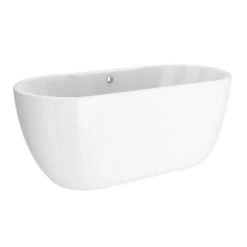 Verona 1415 x 745mm Small Freestanding Modern Bath -Bathroom Baths Shop Verona Curved Modern Freestanding Bath d 460
