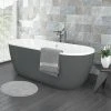 Verona Grey Freestanding Modern Bath 1 Verona Grey Freestanding Modern Bath -Bathroom Baths Shop Verona Grey Freestanding Modern Bath n prod