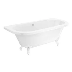 Admiral 1685 Back To Wall Roll Top Bath + White Leg Set 10 Admiral 1685 Back To Wall Roll Top Bath + White Leg Set -Bathroom Baths Shop WHTADMIRAL1685B d2a 460