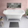 Admiral 1685 Back To Wall Roll Top Bath + White Leg Set