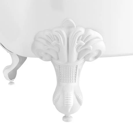 Admiral 1685 Back To Wall Roll Top Bath + White Leg Set 4 Admiral 1685 Back To Wall Roll Top Bath + White Leg Set - Image 2