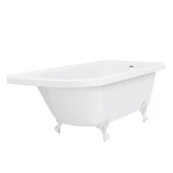 Appleby 1700 Roll Top Shower Bath + White Leg Set 12 Appleby 1700 Roll Top Shower Bath + White Leg Set -Bathroom Baths Shop WHTAP1700B n d2 460