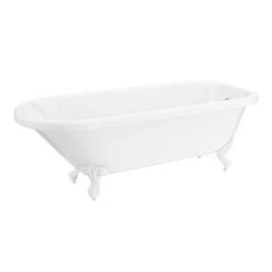 Bromley 1780 Single Ended Roll Top Bath + White Leg Set
