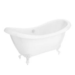 Earl 1750 Double Ended Roll Top Slipper Bath + White Leg Set 13 Earl 1750 Double Ended Roll Top Slipper Bath + White Leg Set -Bathroom Baths Shop WHTEARL1750B nd5 460