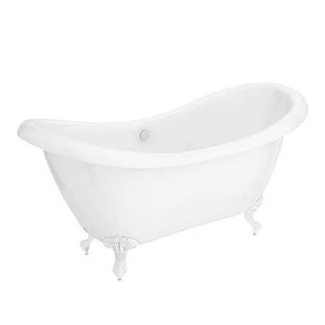 Earl 1750 Double Ended Roll Top Slipper Bath + White Leg Set 8 Earl 1750 Double Ended Roll Top Slipper Bath + White Leg Set - Image 6