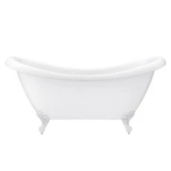 Earl 1750 Double Ended Roll Top Slipper Bath + White Leg Set 11 Earl 1750 Double Ended Roll Top Slipper Bath + White Leg Set -Bathroom Baths Shop WHTEARL1750B d4 460