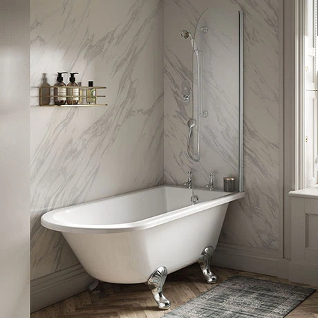 Old London Winterburn 1500 x 750 Single Ended Traditional Shower Bath with Chrome Leg Set 3 Old London Winterburn 1500 x 750 Single Ended Traditional Shower Bath with Chrome Leg Set