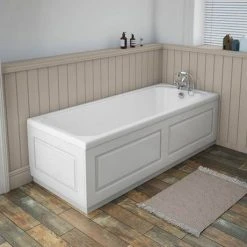 York 1800mm White Ash Traditional Front Bath Panel & Plinth -Bathroom Baths Shop Y18BFPW d1 460