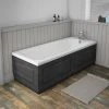 York 1700 x 700 Single Ended Bath inc. Dark Grey Panels -Bathroom Baths Shop YRK17DG p1