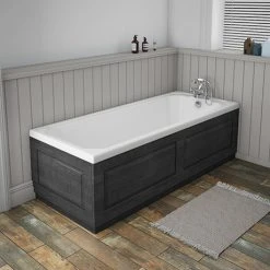 York 1700 x 700 Single Ended Bath inc. Dark Grey Panels