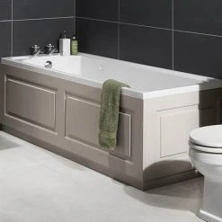 York 1700 x 700 Single Ended Bath inc. Grey Panels